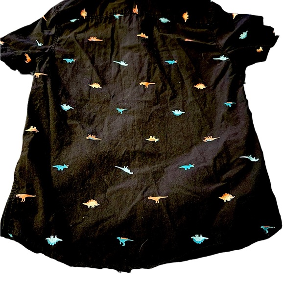 Bixby Nomad Boys Size 6-7 Short Sleeve Dinosaur Button Down Shirt - Picture 2 of 4